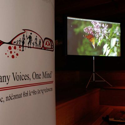 Banner & Slideshow at the Naming Ceremony